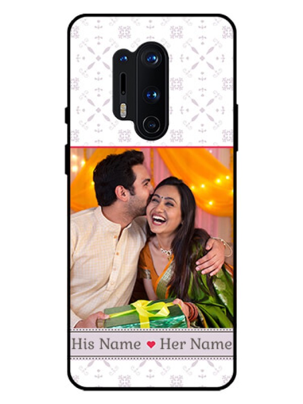 Custom Oneplus 8 Pro Custom Glass Mobile Case  - with Photo and Ethnic Design
