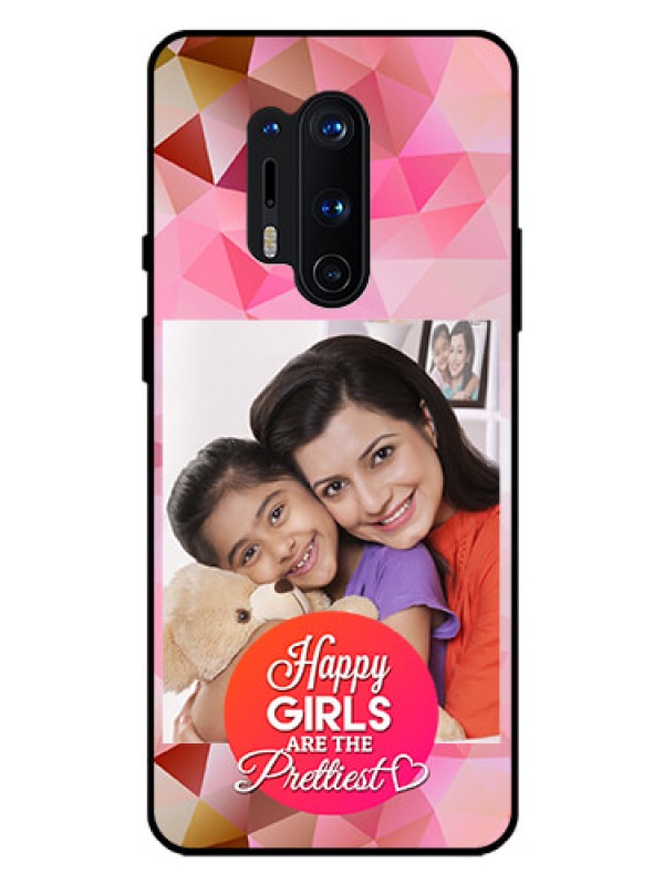 Custom Oneplus 8 Pro Photo Printing on Glass Case  - Abstract Triangle Design