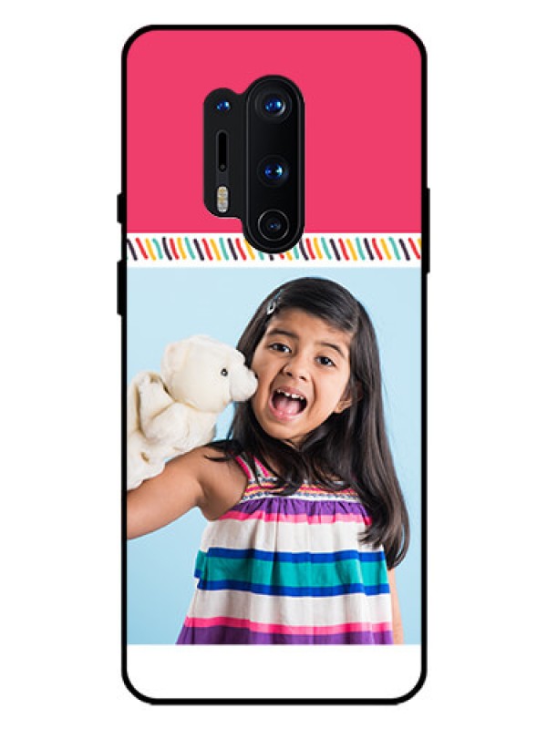 Custom Oneplus 8 Pro Personalized Glass Phone Case  - Line art design