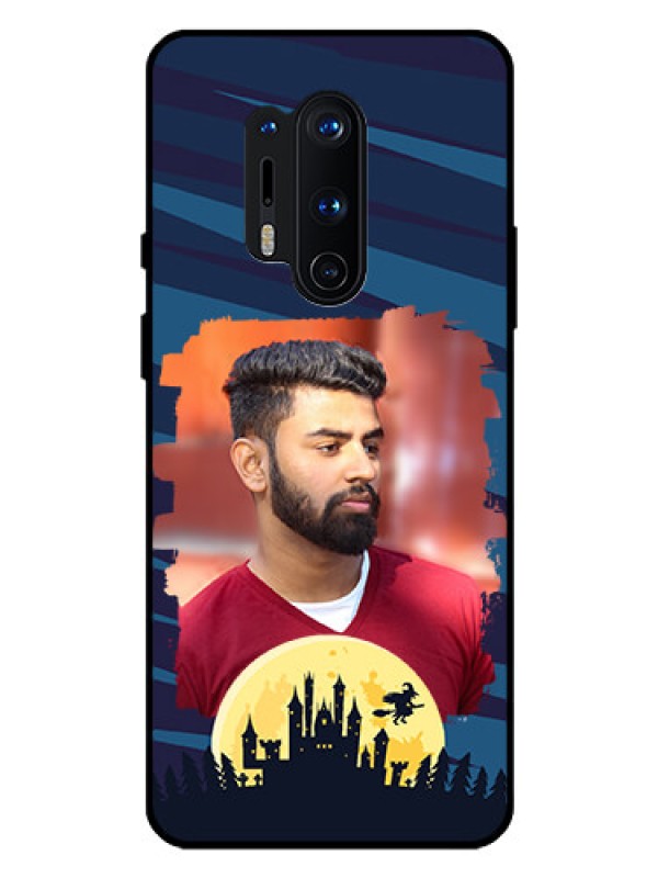 Custom Oneplus 8 Pro Photo Printing on Glass Case  - Halloween Witch Design 