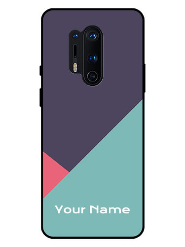 Custom OnePlus 8 Pro Custom Glass Mobile Case - Tri Color abstract Design