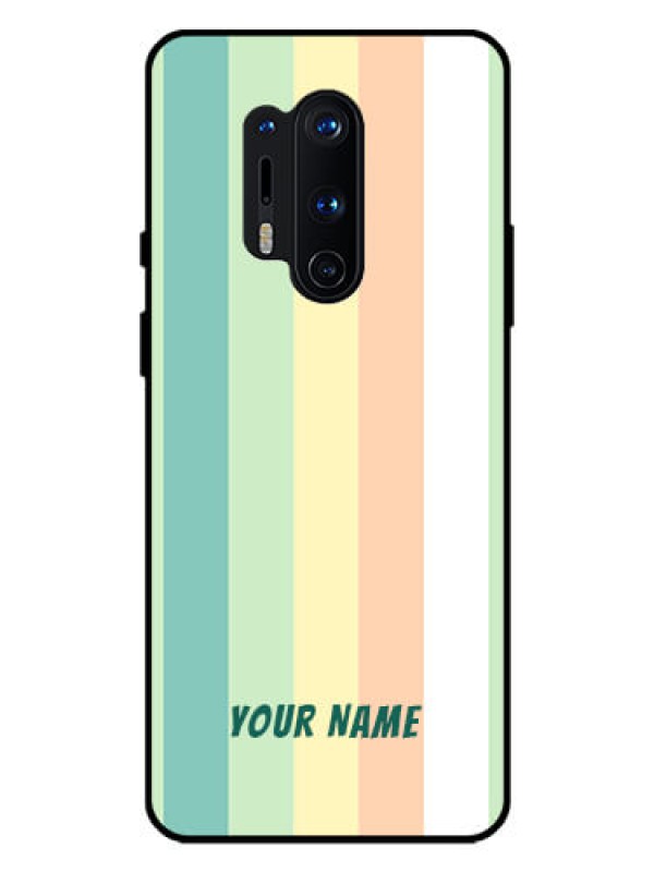 Custom OnePlus 8 Pro Photo Printing on Glass Case - Multi-colour Stripes Design