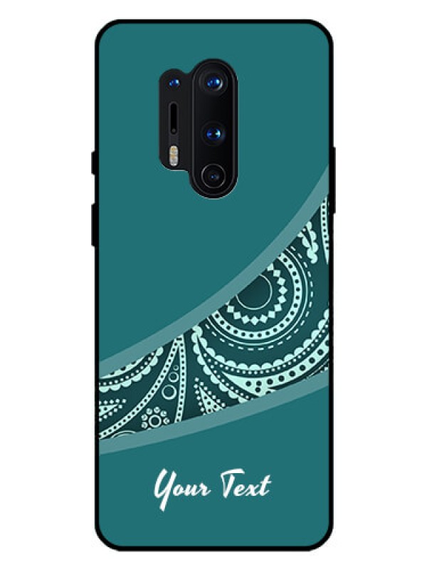 Custom OnePlus 8 Pro Photo Printing on Glass Case - semi visible floral Design