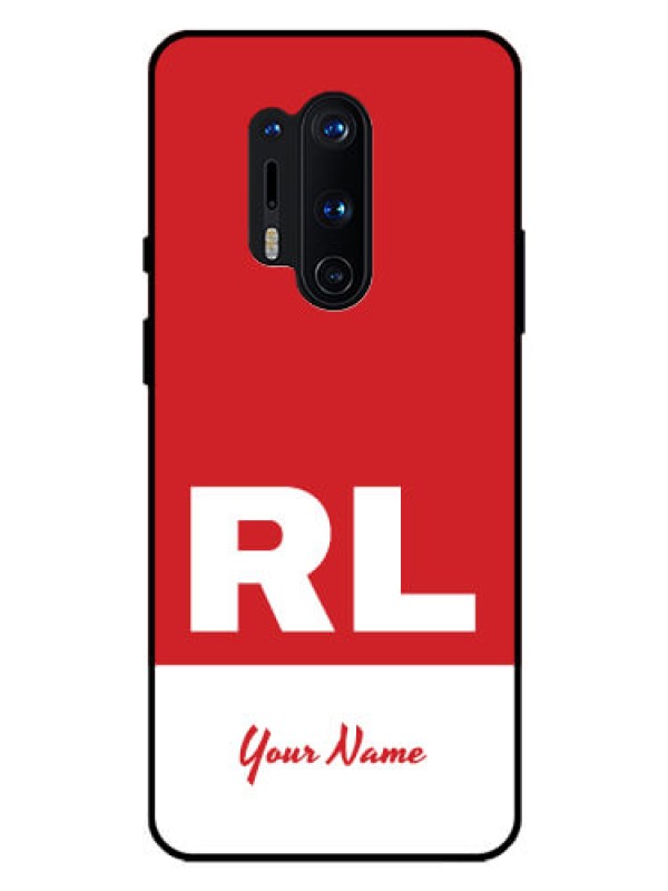 Custom OnePlus 8 Pro Personalized Glass Phone Case - dual tone custom text Design