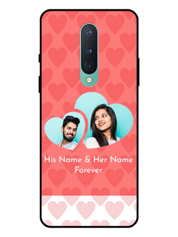 Custom OnePlus 8 Personalized Glass Phone Case  - Couple Pic Upload Design