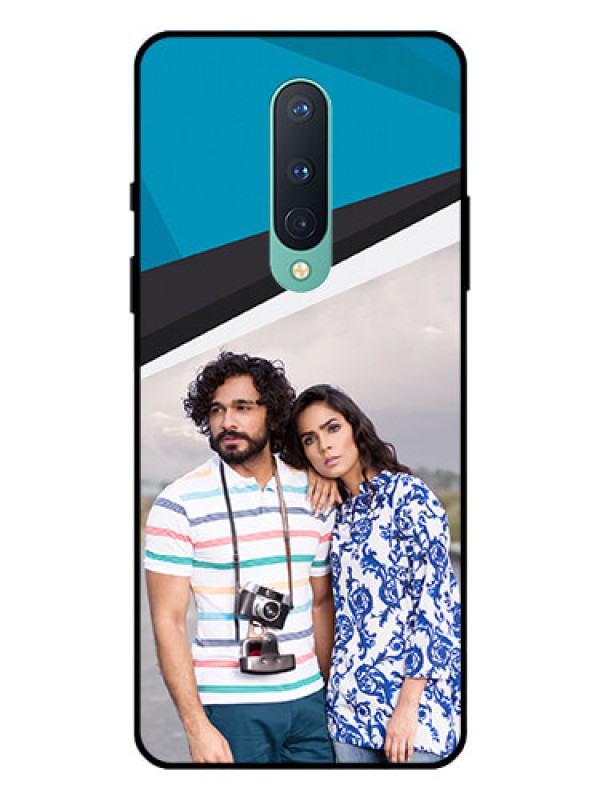 Custom OnePlus 8 Photo Printing on Glass Case  - Simple Pattern Photo Upload Design