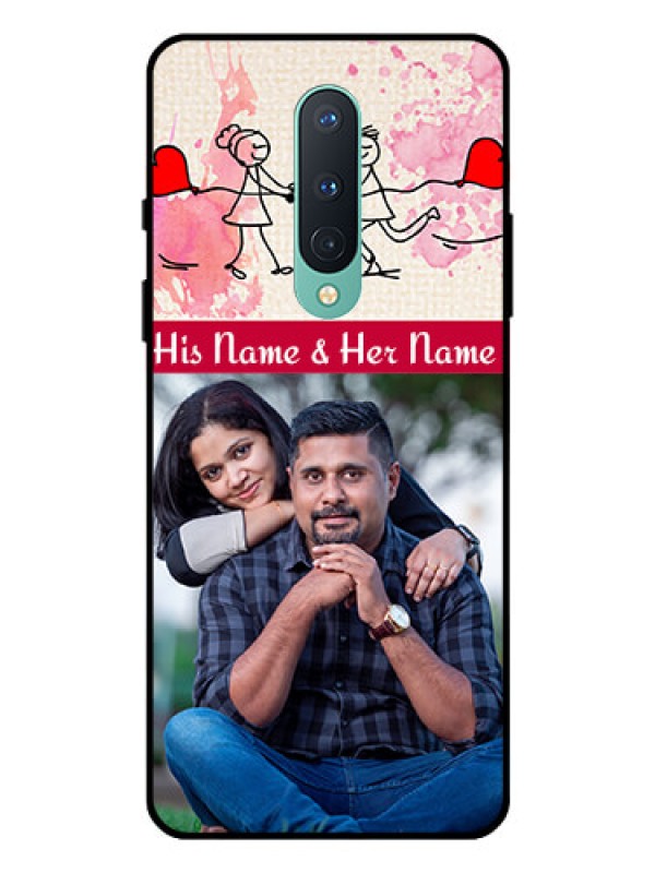 Custom OnePlus 8 Photo Printing on Glass Case  - You and Me Case Design