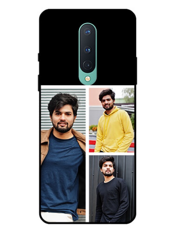 Custom OnePlus 8 Photo Printing on Glass Case  - Upload Multiple Picture Design