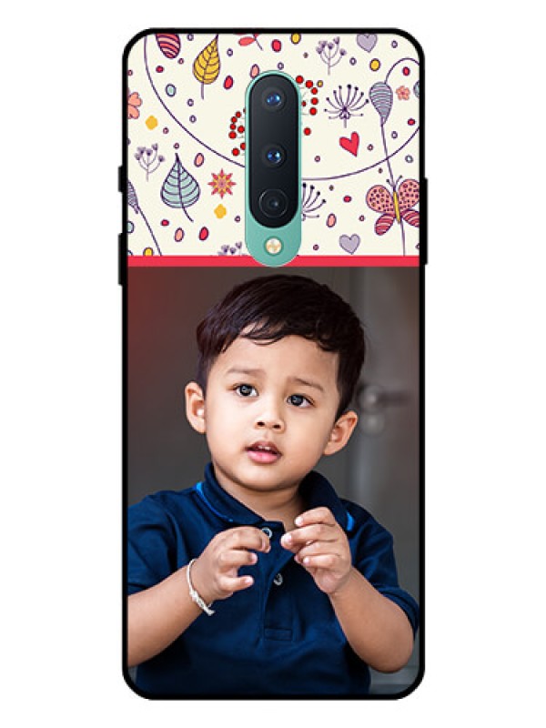 Custom OnePlus 8 Custom Glass Mobile Case  - Premium Floral Design