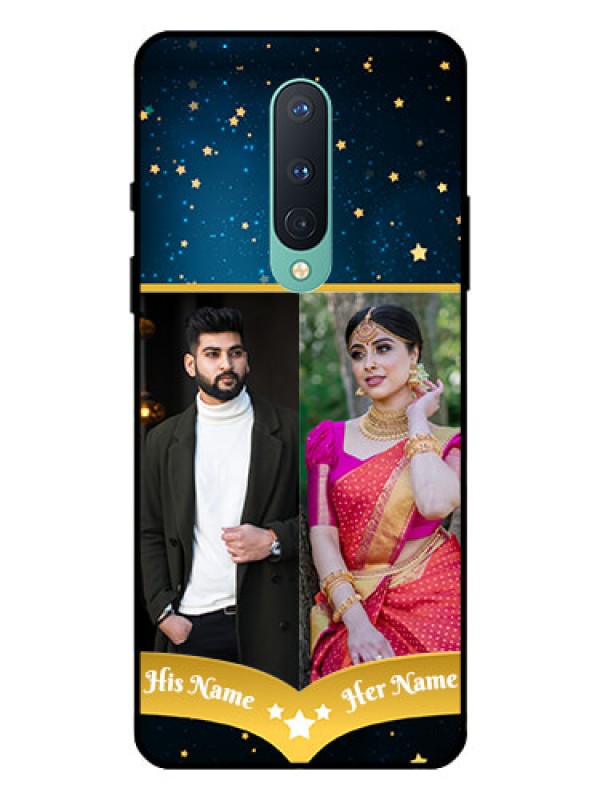 Custom OnePlus 8 Custom Glass Phone Case  - Galaxy Stars Backdrop Design