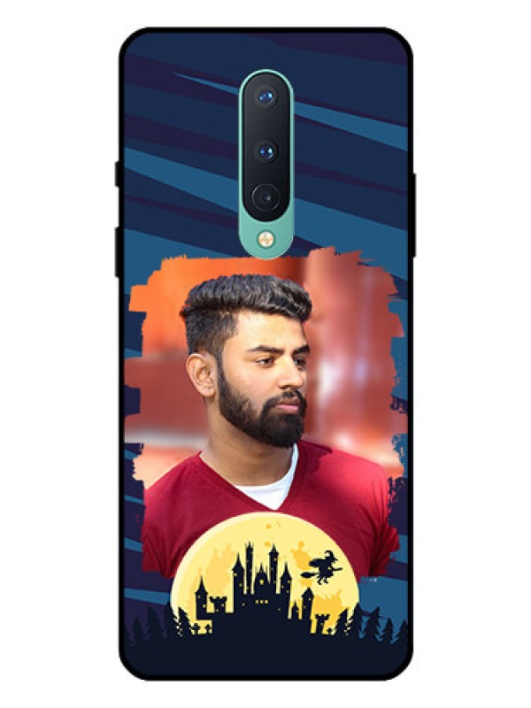 Custom OnePlus 8 Photo Printing on Glass Case  - Halloween Witch Design 