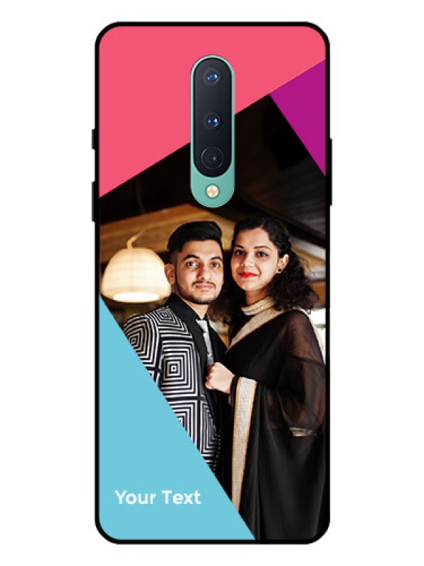 Custom OnePlus 8 Custom Glass Mobile Case - Stacked Triple colour Design