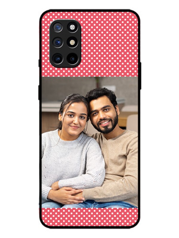 Custom Oneplus 8T Custom Glass Phone Case  - White Dotted Design