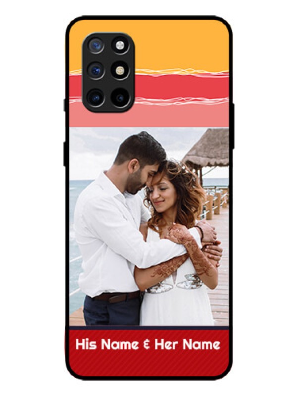 Custom Oneplus 8T Custom Glass Mobile Case  - Colorful Case Design