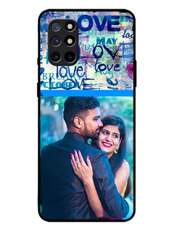 Custom Oneplus 8T Custom Glass Mobile Case  - Colorful Love Design