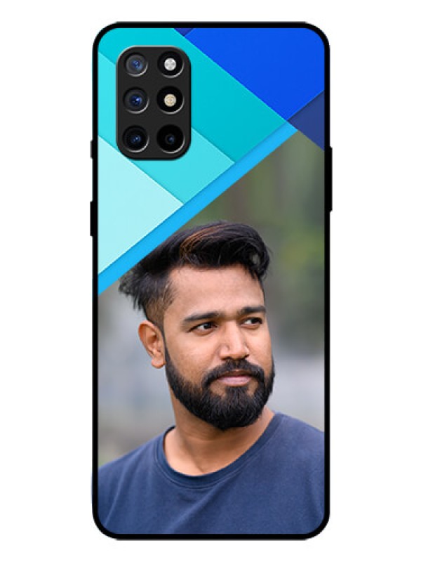 Custom Oneplus 8T Custom Glass Phone Case  - Blue Pattern Design