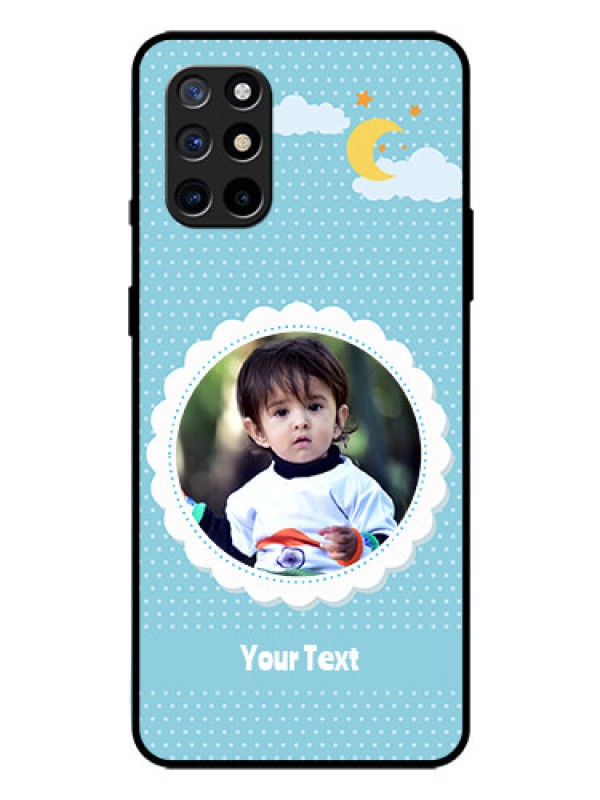 Custom Oneplus 8T Personalised Glass Phone Case  - Violet Pattern Design