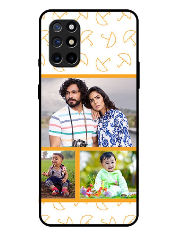 Custom Oneplus 8T Custom Glass Mobile Case  - Yellow Pattern Design