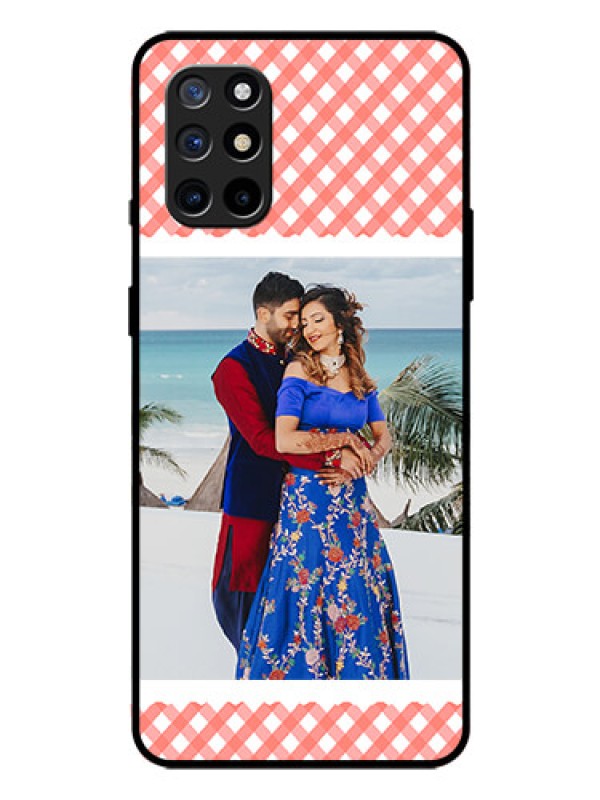 Custom Oneplus 8T Personalized Glass Phone Case  - Pink Pattern Design
