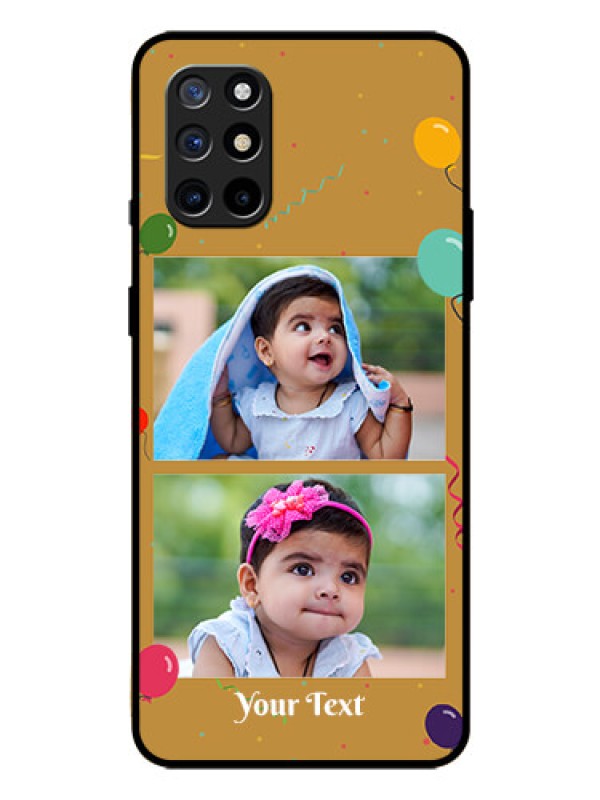 Custom Oneplus 8T Personalized Glass Phone Case  - Image Holder with Birthday Celebrations Design