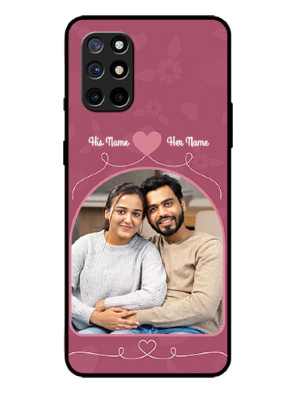 Custom Oneplus 8T Photo Printing on Glass Case  - Love Floral Design