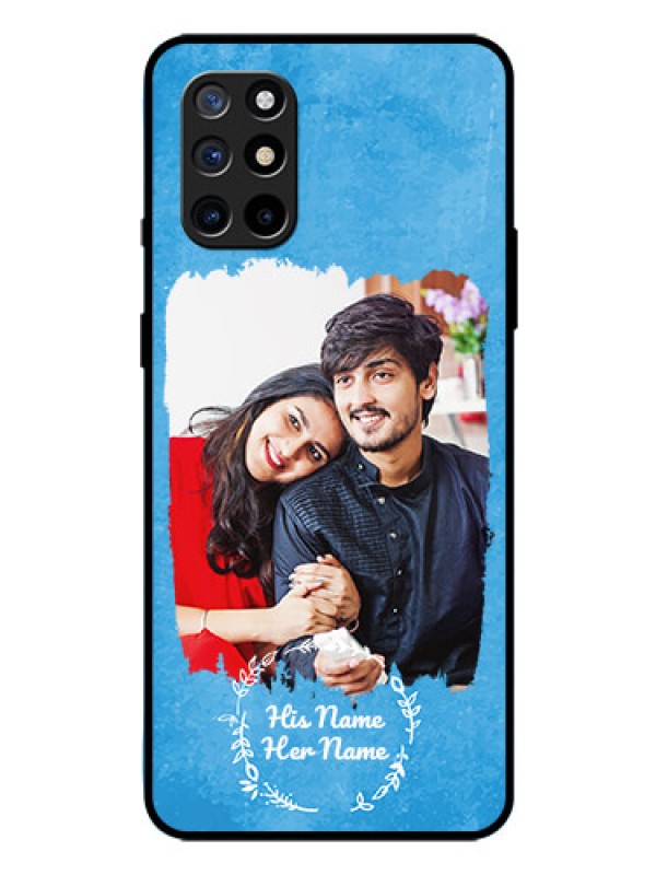 Custom OnePlus 8T Custom Glass Phone Case - Blue Color Vintage Design