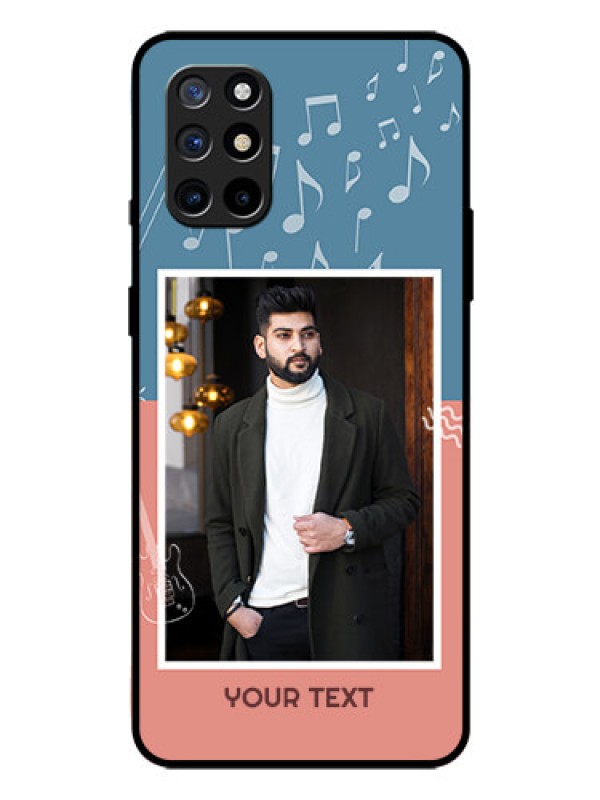 Custom Oneplus 8T Photo Printing on Glass Case  - with Color Musical Note Design
