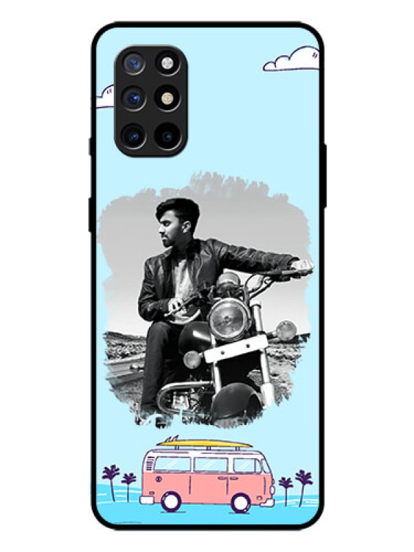 Custom Oneplus 8T Photo Printing on Glass Case  - Travel & Adventure Design