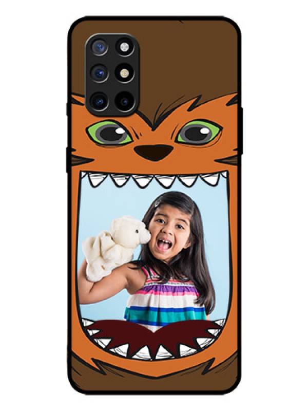 Custom Oneplus 8T Photo Printing on Glass Case  - Owl Monster Back Case Design