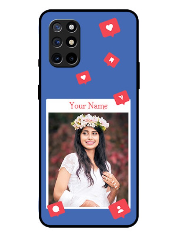 Custom OnePlus 8T Custom Glass Phone Case - Like Share And Comment Design