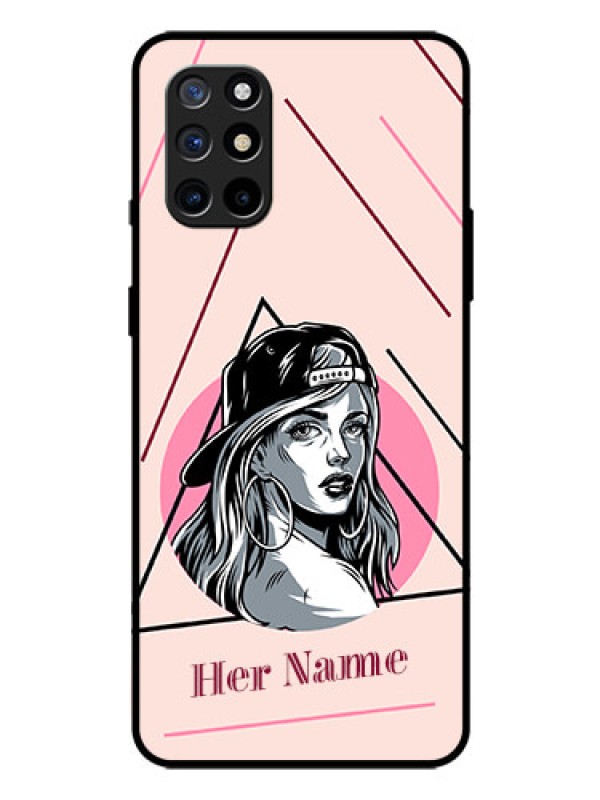 Custom OnePlus 8T Personalized Glass Phone Case - Rockstar Girl Design