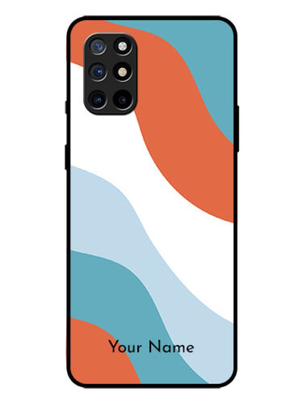 Custom OnePlus 8T Custom Glass Mobile Case - coloured Waves Design