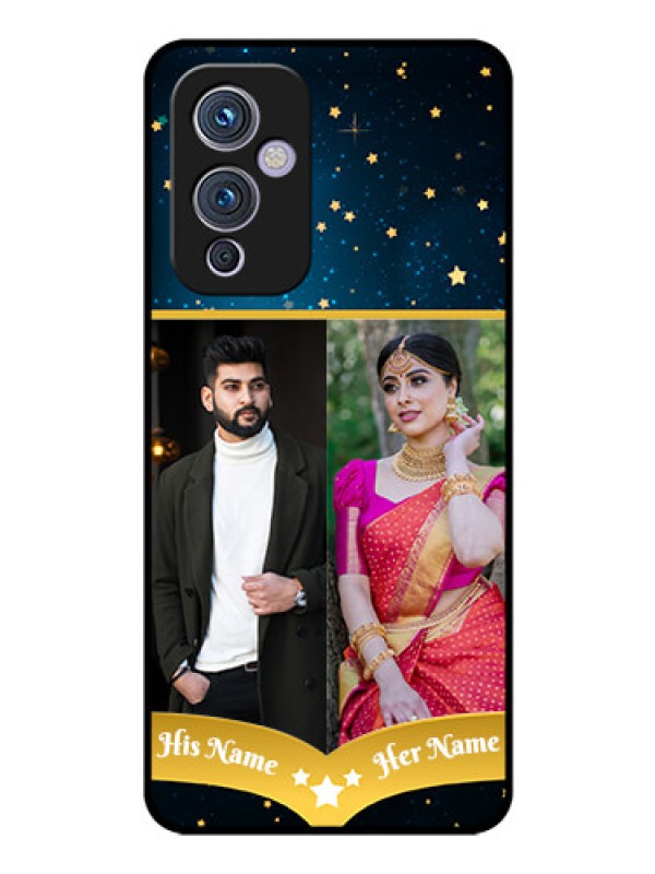 Custom Oneplus 9 5G Custom Glass Phone Case - Galaxy Stars Backdrop Design