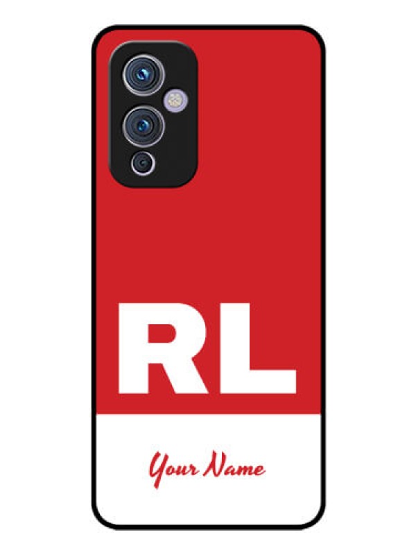 Custom OnePlus 9 5G Personalized Glass Phone Case - dual tone custom text Design