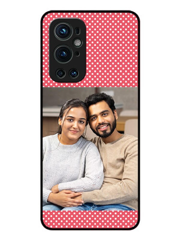 Custom Oneplus 9 Pro 5G Custom Glass Phone Case - White Dotted Design