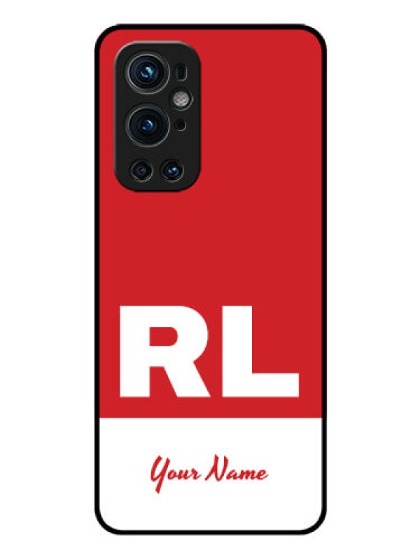 Custom OnePlus 9 Pro 5G Personalized Glass Phone Case - dual tone custom text Design