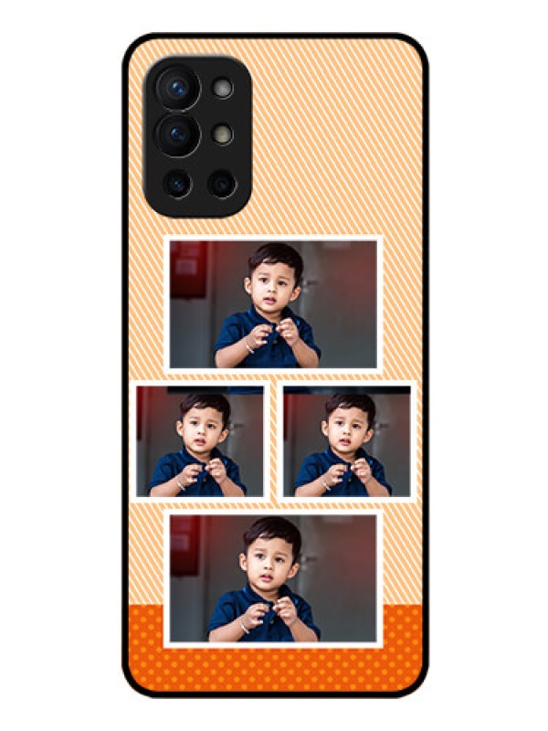 Custom Oneplus 9R 5G Photo Printing on Glass Case - Bulk Photos Upload Design