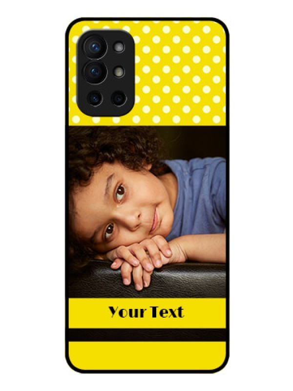 Custom Oneplus 9R 5G Custom Glass Phone Case - Bright Yellow Case Design