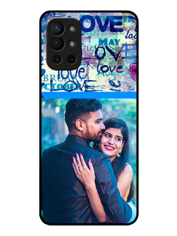 Custom Oneplus 9R 5G Custom Glass Mobile Case - Colorful Love Design