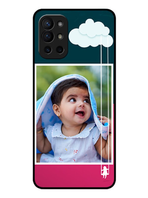 Custom Oneplus 9R 5G Custom Glass Phone Case - Cute Girl with Cloud Design