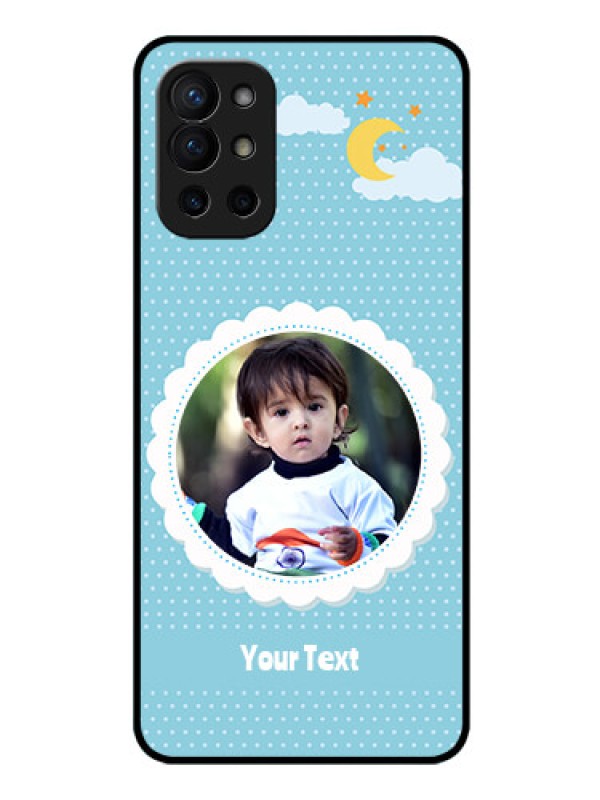 Custom Oneplus 9R 5G Personalised Glass Phone Case - Violet Pattern Design