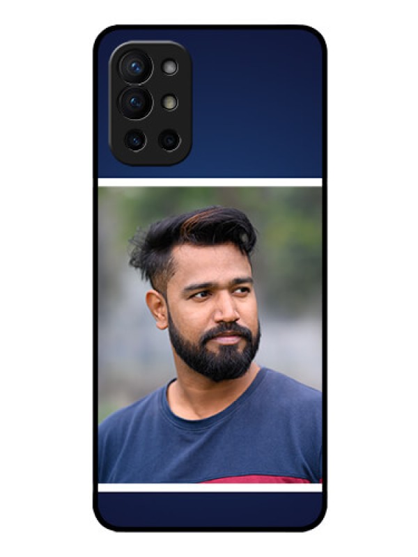 Custom Oneplus 9R 5G Personalized Glass Phone Case - Simple Royal Blue Design