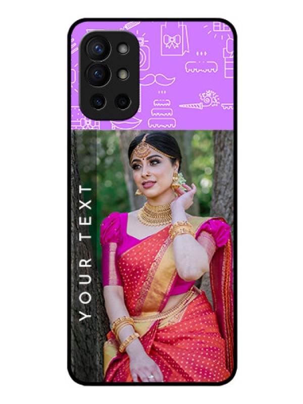 Custom Oneplus 9R 5G Custom Glass Mobile Case - Birthday Icons Design