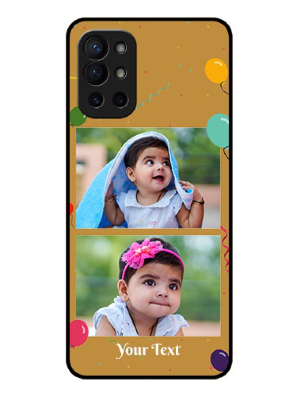 Custom Oneplus 9R 5G Personalized Glass Phone Case - Image Holder with Birthday Celebrations Design
