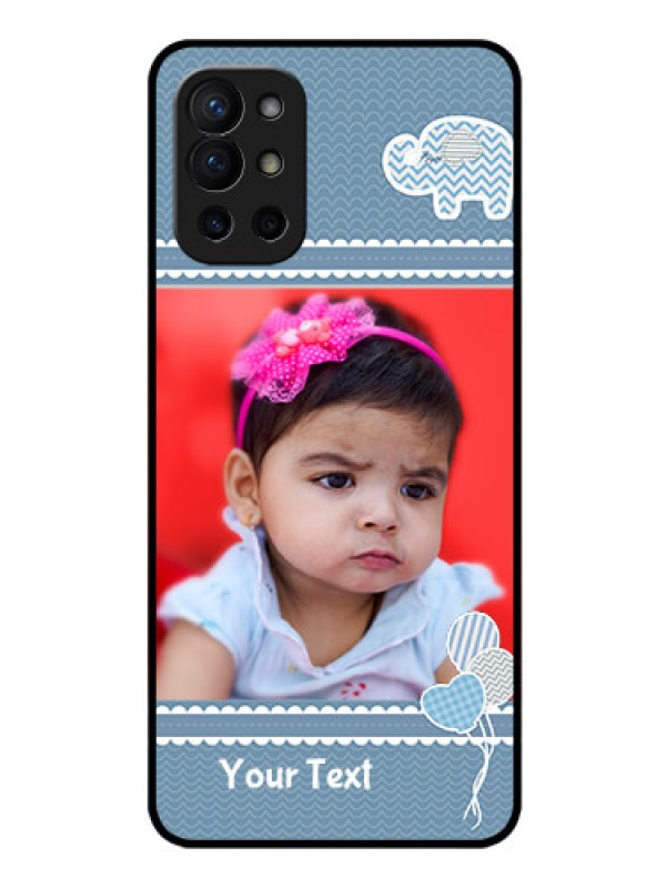 Custom Oneplus 9R 5G Photo Printing on Glass Case - with Kids Pattern Design