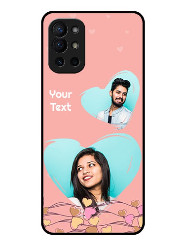 Custom Oneplus 9R 5G Custom Glass Mobile Case - Love Doodle Design