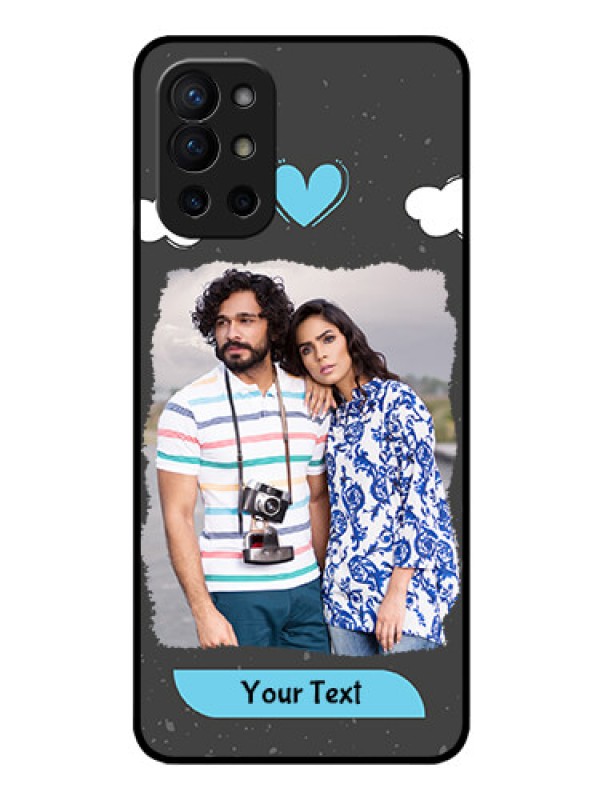 Custom Oneplus 9R 5G Custom Glass Phone Case - Splashes with love doodles Design