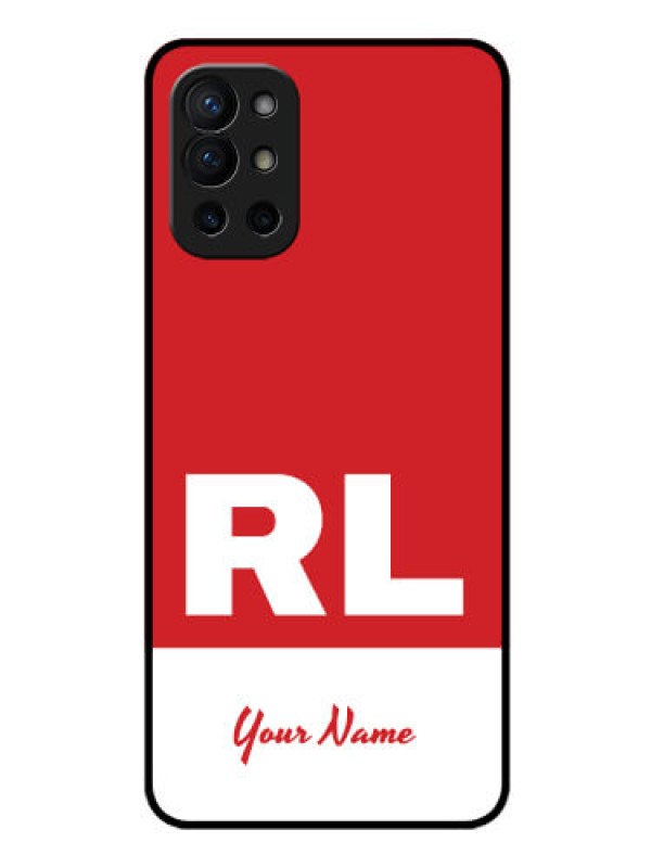 Custom OnePlus 9R 5G Personalized Glass Phone Case - dual tone custom text Design