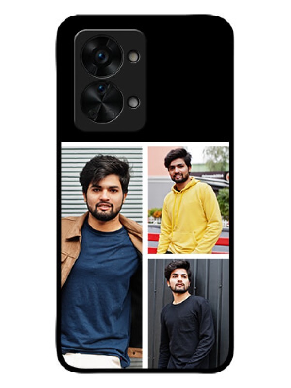Custom OnePlus Nord 2T 5G Photo Printing on Glass Case - Upload Multiple Picture Design