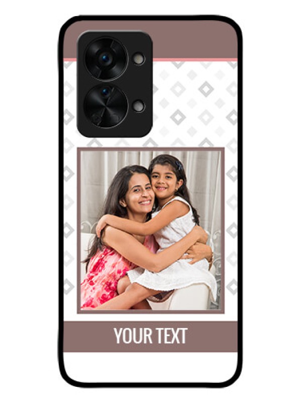 Custom OnePlus Nord 2T 5G Photo Printing on Glass Case - Simple Diamond Design